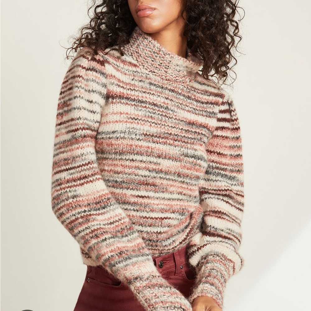 Veronica Beard Alston Striped Turtleneck Sweater